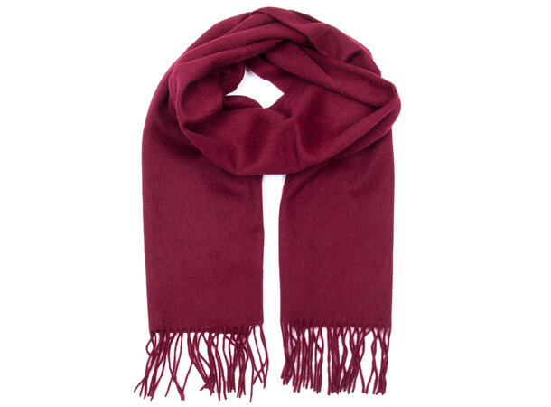 Vinterskjerf ull herre ensfarget 30x180 Cerise Høst 